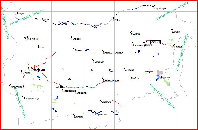 Карта Болгарии для GPS-навигации