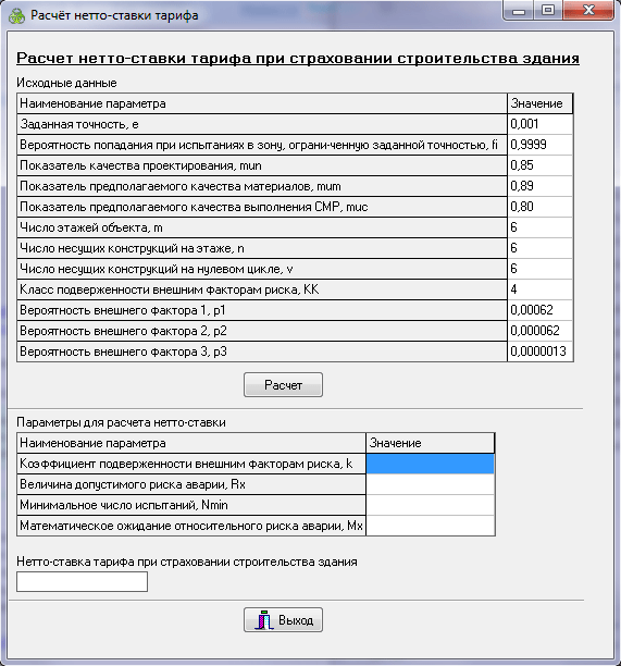 Оптимизация нетто-ставки тарифа Монте-Карло [34]