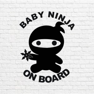 Baby ninja on board в векторе