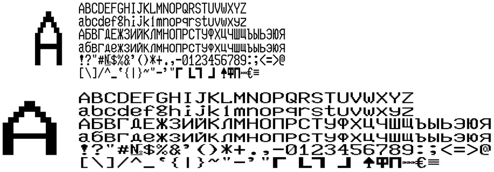 KKM fonts set of 4 "LEROY MERLIN" FELIX-RK ver.4 and 8