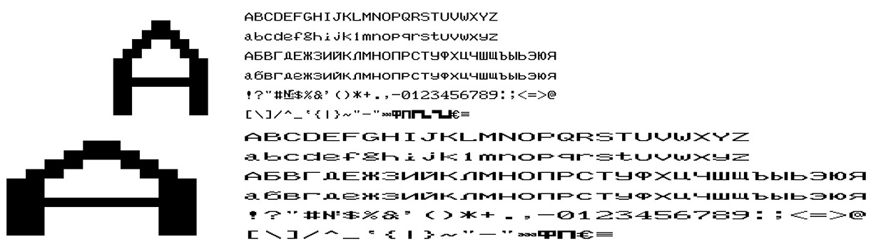 KKM fonts set of 4 "RETAIL 2" FELIX-RK ver.4 and 5