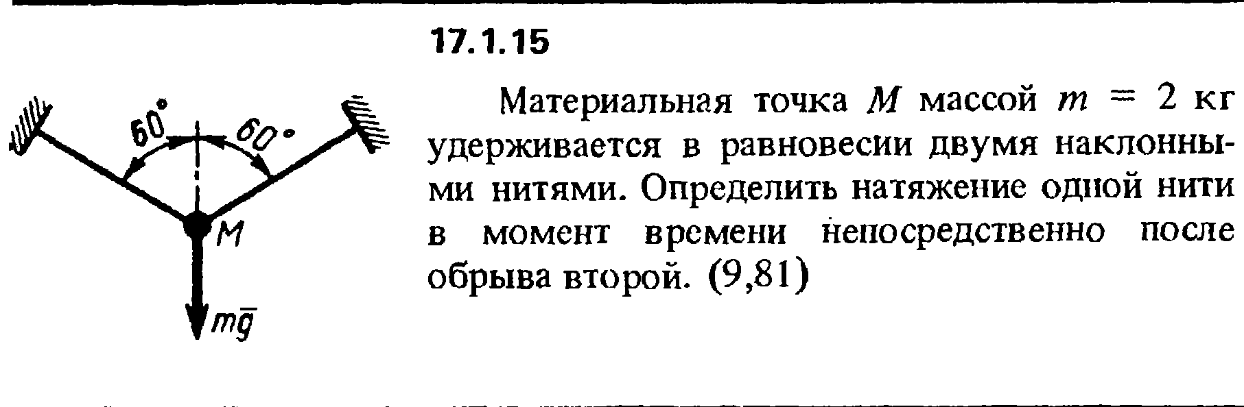 Груз массой 120 кг удерживает