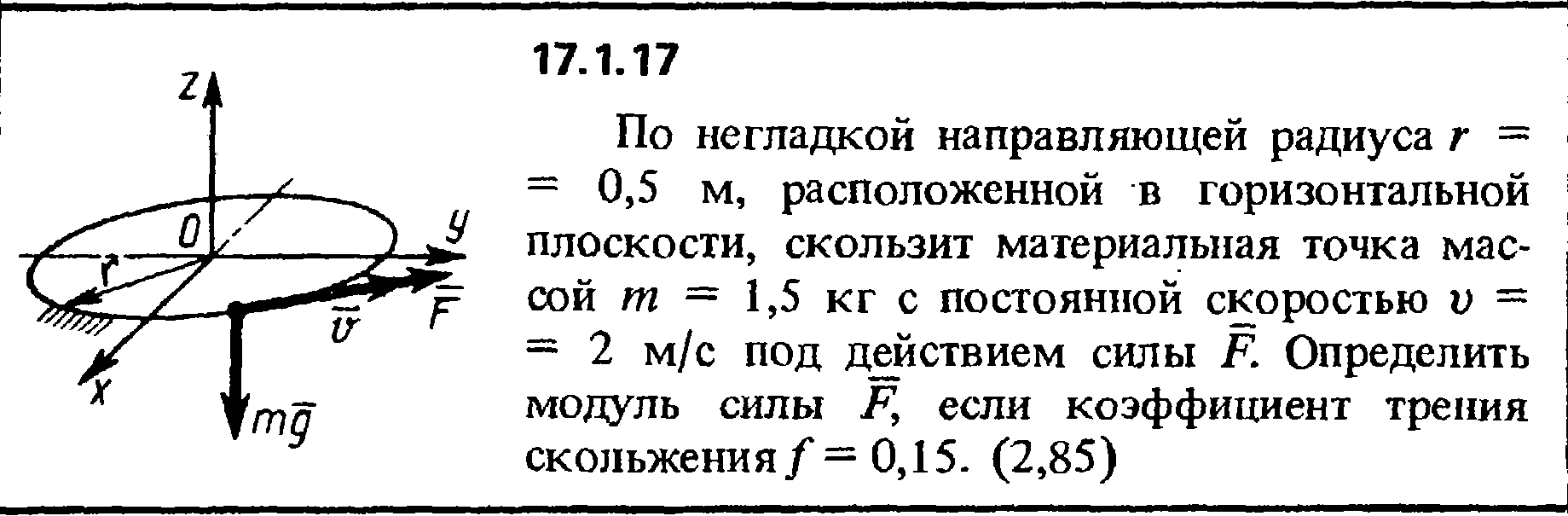 Решение задачи 17.1.17 из сборника Кепе О.Е. 1989 года