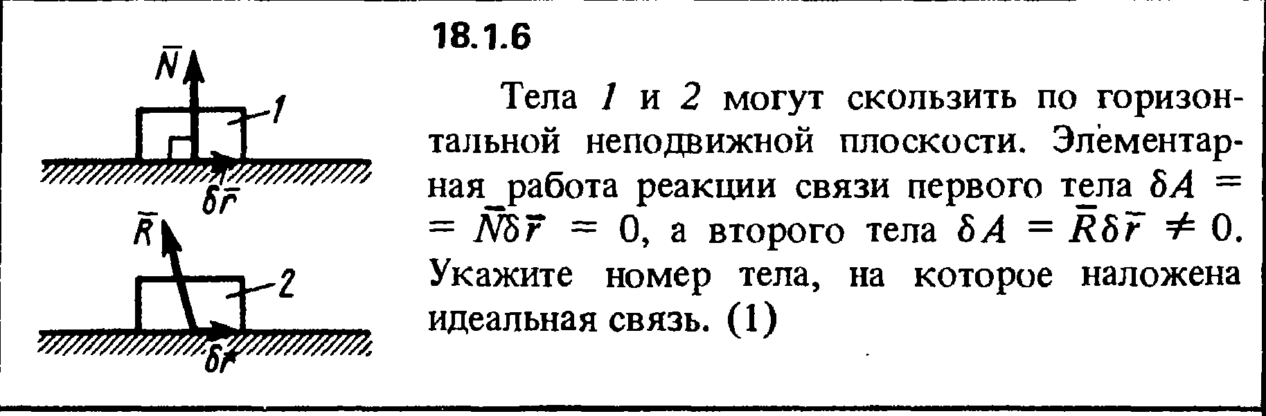 Бусинка скользит по горизонтальной спице