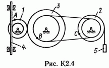 Решение задачи К2 рис 4 усл 2 (вариант 42) Тарг С.М. 89