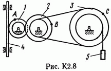 Решение задачи К2 рис 8 усл 6 (вариант 86) Тарг С.М. 89