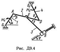 Решебник Тарг С.М. задача Д9 В44 (рис 4 усл 4) 1989 год