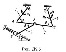 Решебник Тарг С.М. задача Д9 В52 (рис 5 усл 2) 1989 год