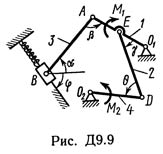 Решебник Тарг С.М. задача Д9 В95 (рис 9 усл 5) 1989 год