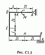 Задача С1 Вариант 59 (рис. 5 усл. 9) термех Тарг 1988 г