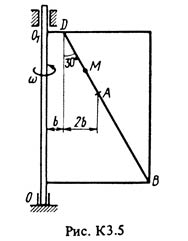 Решение задачи К3 Вариант 55 (рис. 5 усл. 5) Тарг 1988