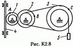 Решение задачи К2 рис 8 усл 1 (вариант 81) Тарг С.М. 89