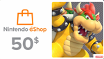 💲✅50 USD Nintendo Eshop ✅ Карта оплаты