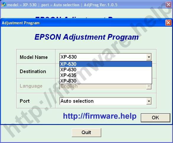 Epson Adjustment Program Xp 630