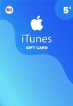 iTunes Gift Card 5 USD USA - irongamers.ru