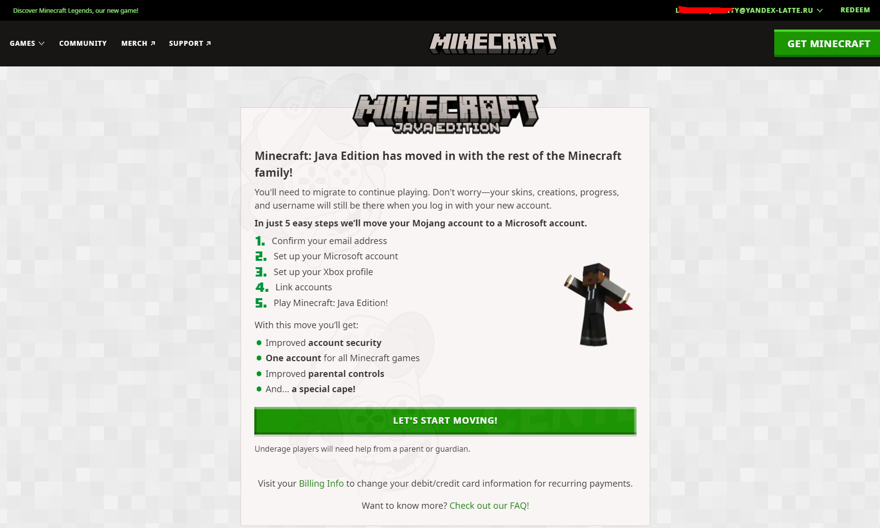 Скриншот Minecraft Java & Bedrock (Mojang. 0% Hypixel! 1 ник)+✉️