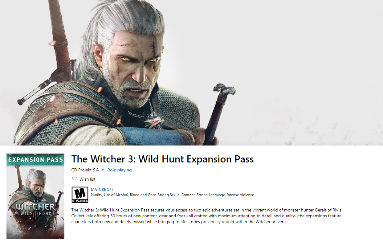 witcher 3 wild hunt expansion pass witcher 3 wild hunt expansion pass