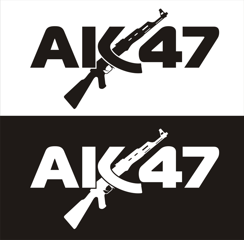 Ак 47 рисунок текстом