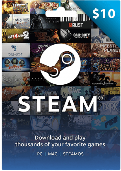 STEAM WALLET GIFT CARD $10.5 (USD) GLOBAL