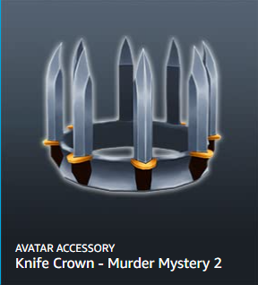 Купить roblox🔑: knife crown – murder mystery 2⭐️#9 Фотография roblox🔑: knife crown – murder mystery 2⭐️#9