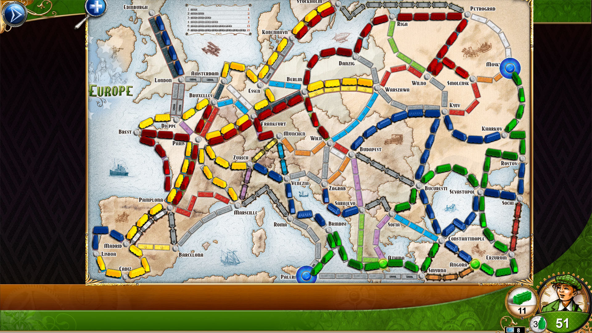 Ticket to ride европа карта