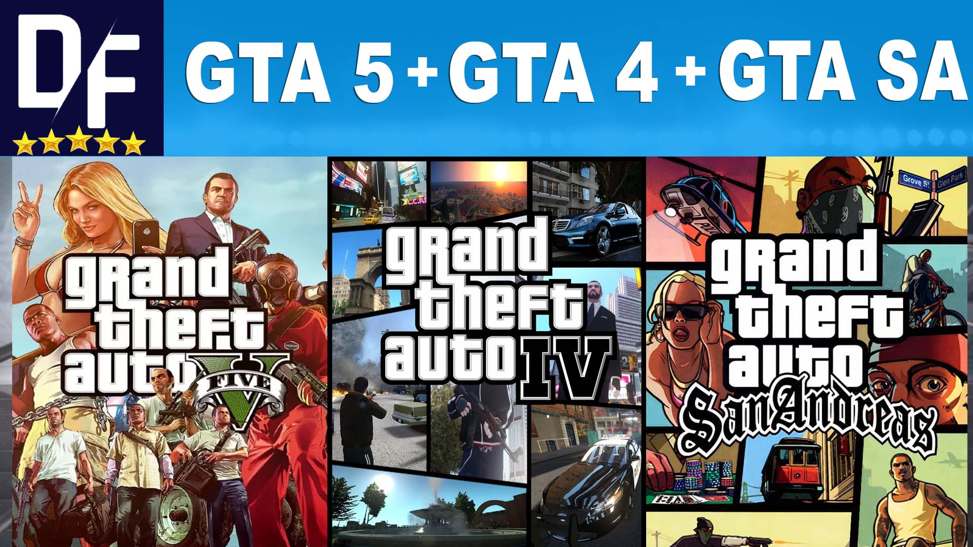 Скриншот GTA 5 Premium + GTA 4 Complete + GTA:SA / STEAM аккаунт