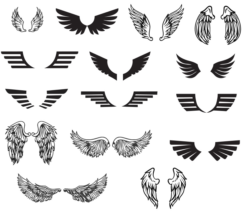Download Buy Angel Wings Svg Cut Files Silhouette Clipart Vinyl File And Download