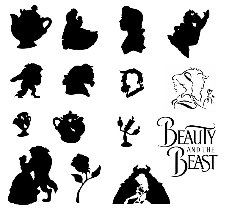 Купить Beauty and the Beast svg,cut files,silhouette clipart,v и скачать