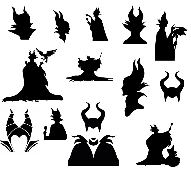 Maleficent svg,cut files,silhouette clipart,vinyl files. 