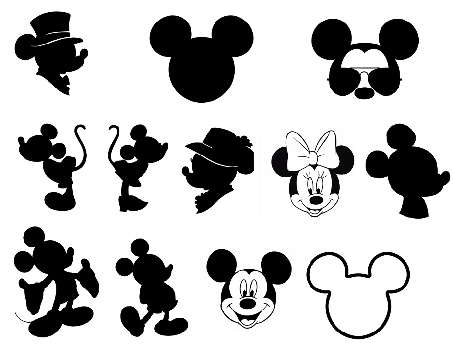 Купить Mickey mouse svg,cut files,silhouette clipart,vinyl fil и скачать