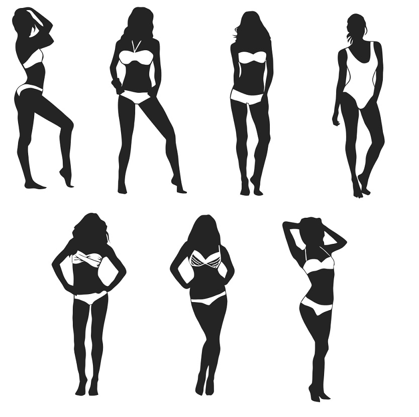 Купить BIKINI GIRL svg,cut files,silhouette clipart,vinyl file и скачать