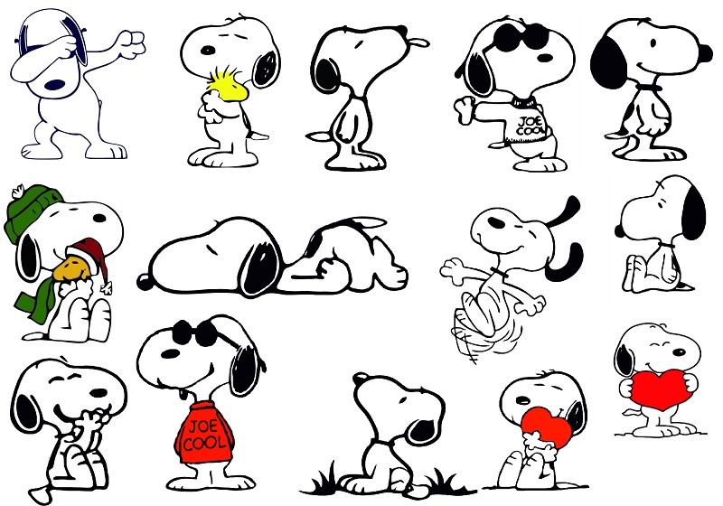 SNOOPY svg,cut files,silhouette clipart,vinyl files,vec. 