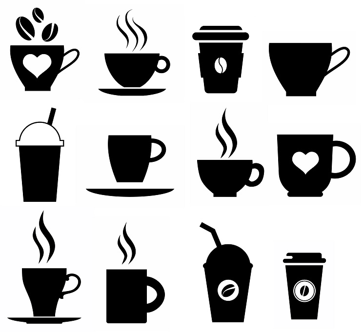 Coffee Cup svg,cut files,silhouette clipart,vinyl files buy or download ...