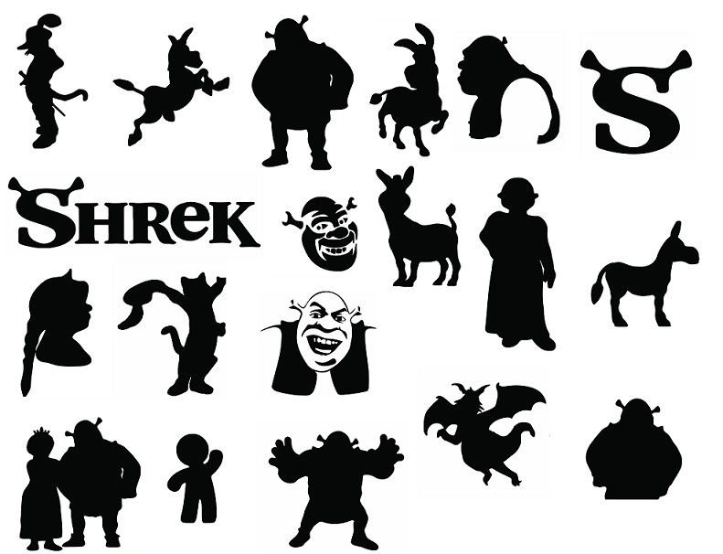 Shrek svg,cut files,silhouette clipart,vinyl files,vec. 