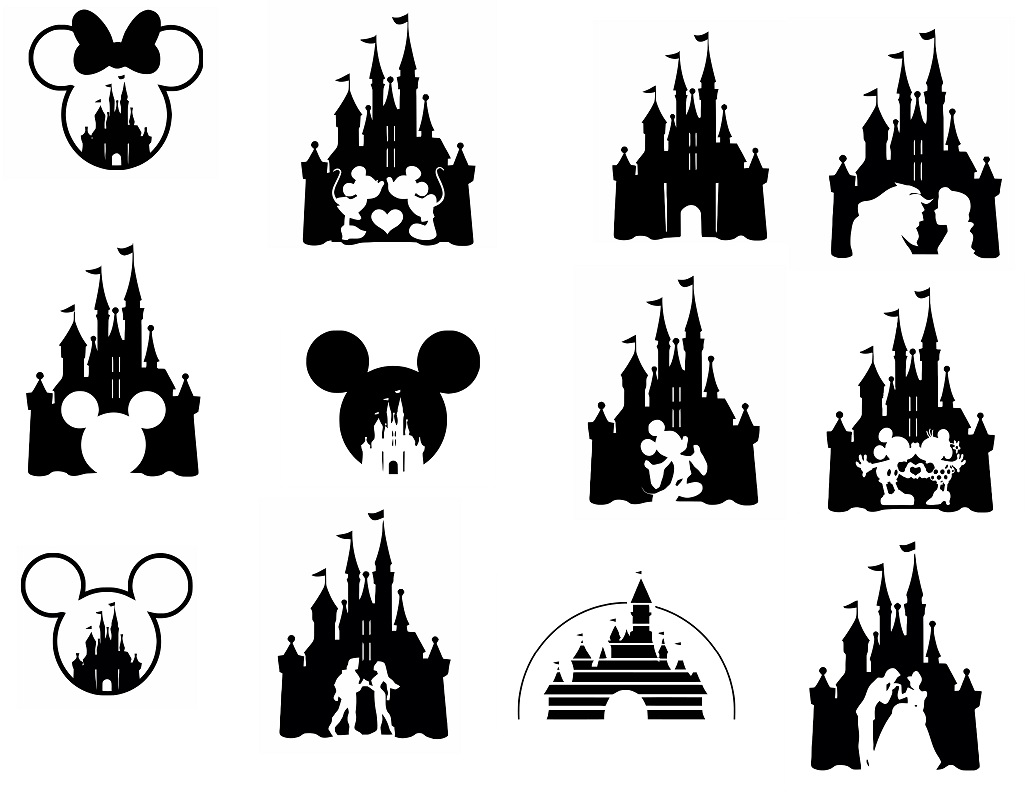 Buy Disney castle svg,cut files,silhouette clipart,vinyl fi and download