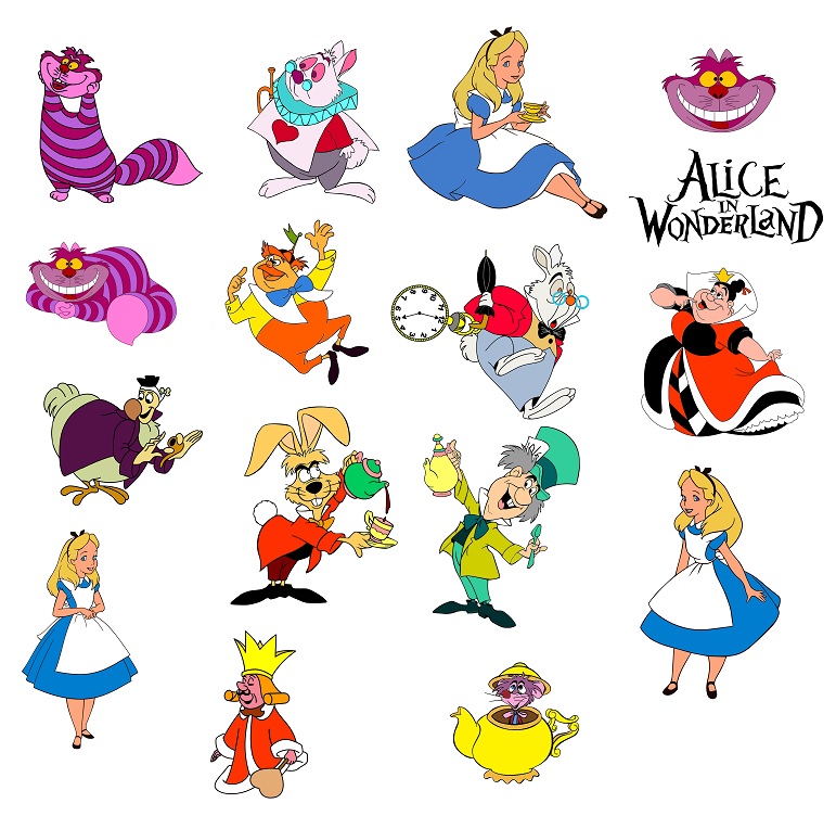 Alice in wonderland svg,cut files,silhouette clipart,vi. информация о прода...