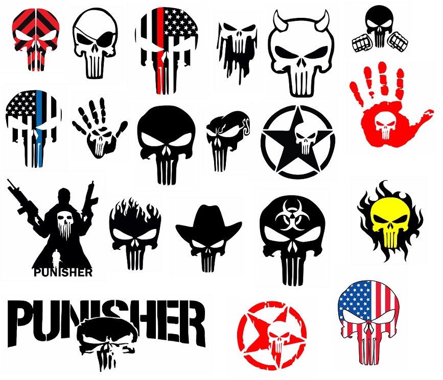 Punisher svg,cut files,silhouette clipart,vinyl files,v. информация о прода...