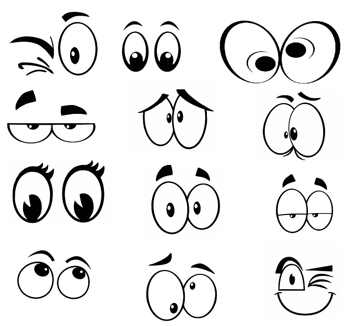 Digitalfil Cartoon Eyes Svg Cut Files Silhouette Clipart Vinyl Files