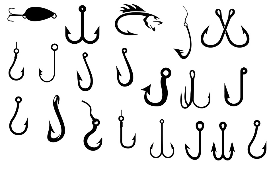 Buy Fish hook svg,cut files,silhouette clipart,vinyl files, and download