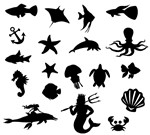 Sea world svg,cut files,silhouette clipart,vinyl files,