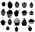 Cup cake svg,cut files,silhouette clipart,vinyl files,v