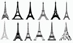 Eiffel Tower svg,cut files,silhouette clipart,vinyl fil