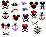 Mickey pirate svg,cut files,silhouette clipart,vinyl fi