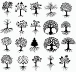 Tree With Roots svg,cut files,silhouette clipart,vinyl