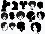 Afro Woman svg,cut files,silhouette clipart,vinyl files