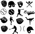 Baseball Related svg,cut files,silhouette clipart,vinyl
