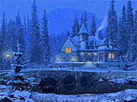 3D Snowy Cottage