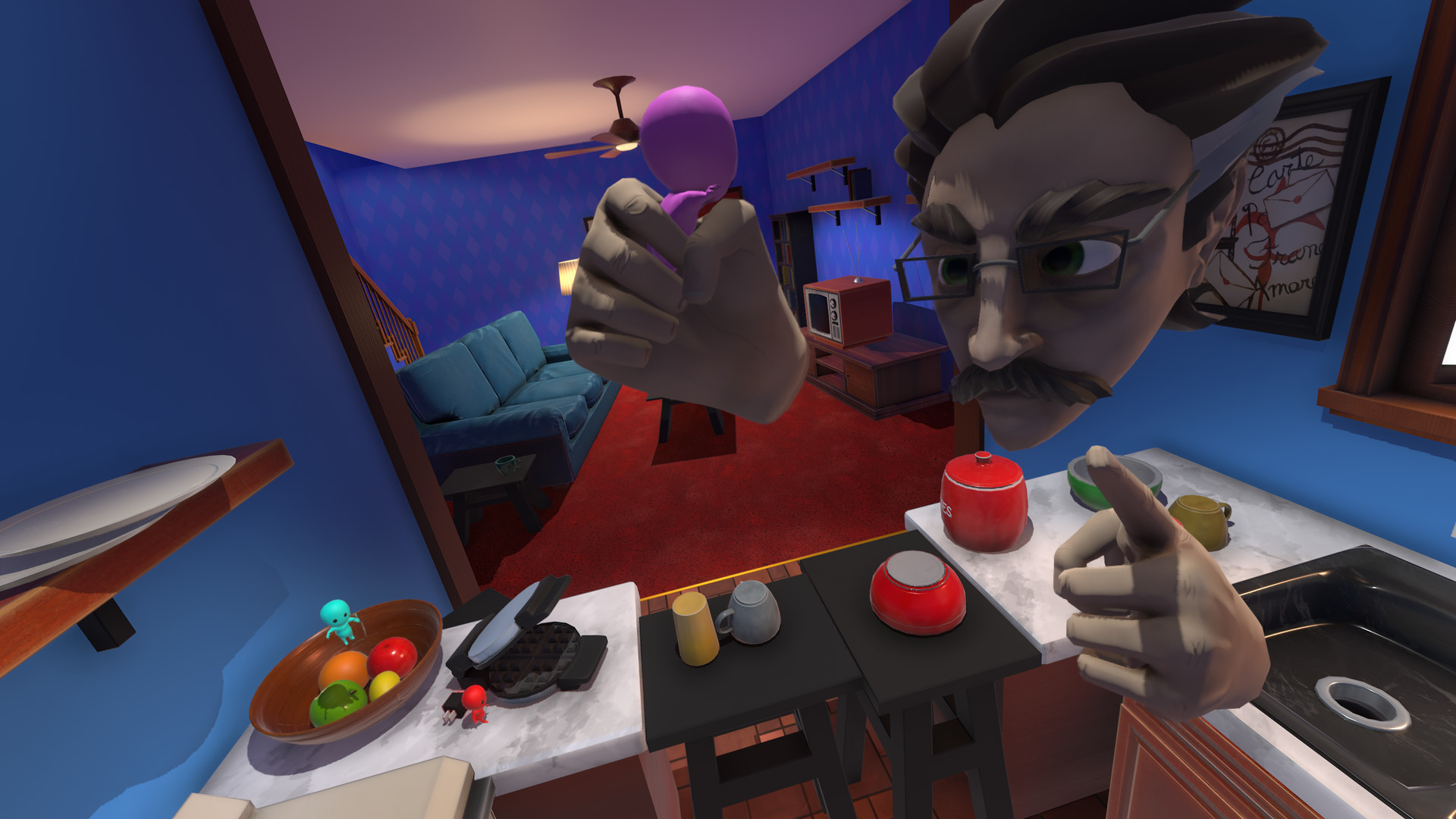 Игры с виаром. Takelings House Party. House Party игра. Takelings House Party VR. House стим игра.