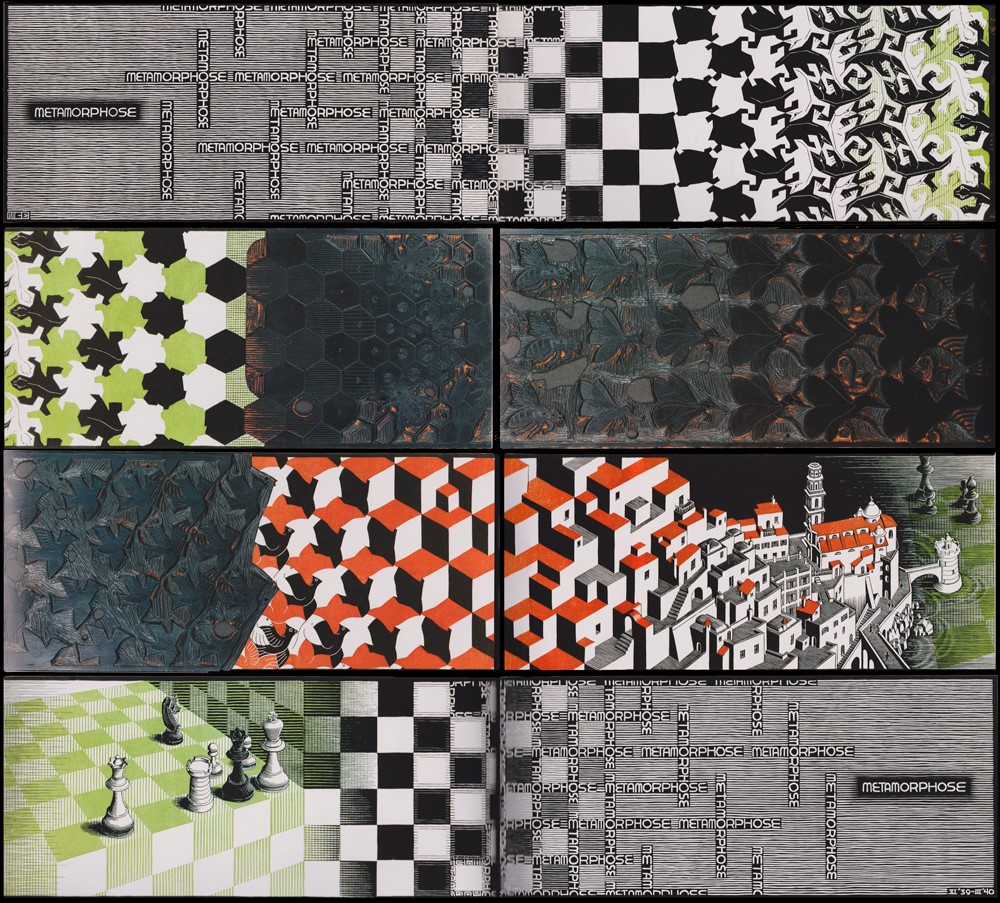 File collage - wall-paper "Maurice Escher".