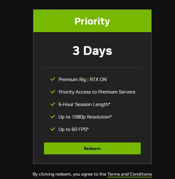 Buy 🎮 GeForce NOW 🔑 PRIORITY promo code [3 DAYS] cheap, choose from